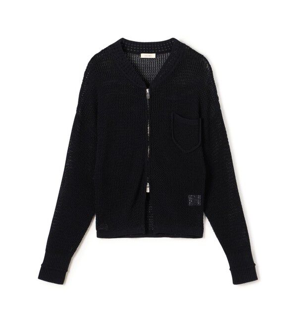 DES PRES「コットンポリエステルコイルヤーン ジップアップカーディガン」|カーディガン|69 ネイビー