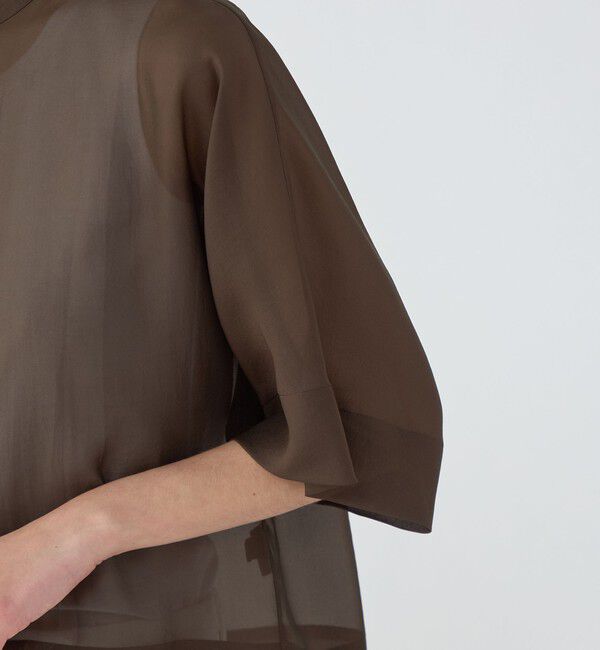 TOMORROWLAND collection「【一部WEB先行予約】シアーオーガンジー シースルーブラウス」|シャツ・ブラウス|