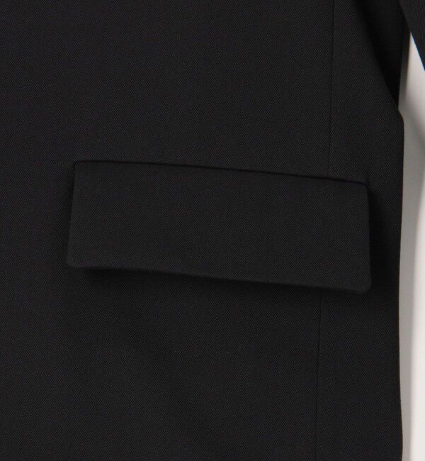 GALERIE VIE「コットンウールギャバジン カラーレスジャケット」|テーラードジャケット|