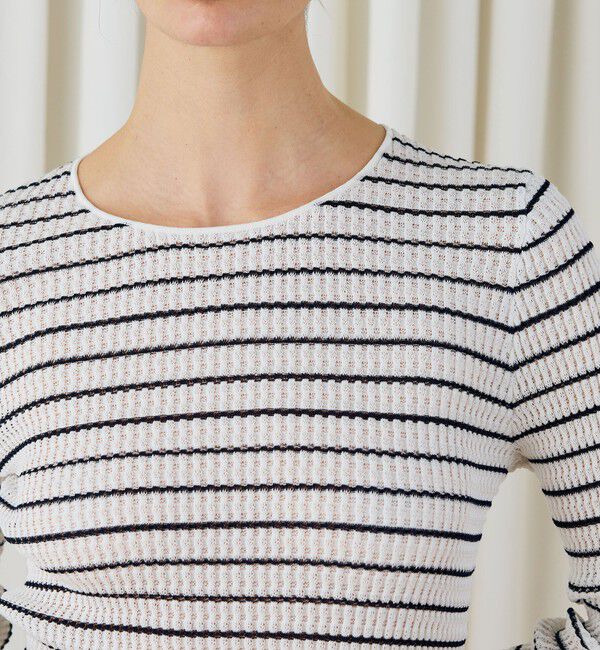 DES PRES「コットンアセテートリブ クルーネックプルオーバー」|ニット・セーター|