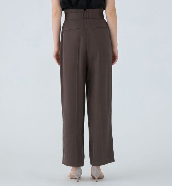 Ballsey「セルロースツイル ハイウエストテーパードパンツ」|その他|