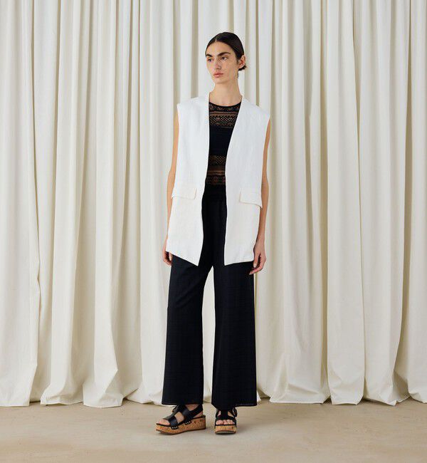 DES PRES「ファブリックコンビ Vカラージレ」|ベスト・ジレ|