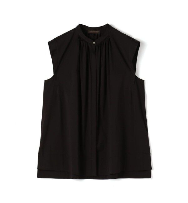 TOMORROWLAND collection「ハイパワーストレッチブロード ギャザーノースリーブブラウス」|シャツ・ブラウス|19 ブラック