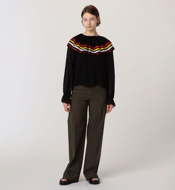 TOMORROWLAND BUYING WEAR「BODE シルク ラッフルカラーブラウス」|シャツ・ブラウス|