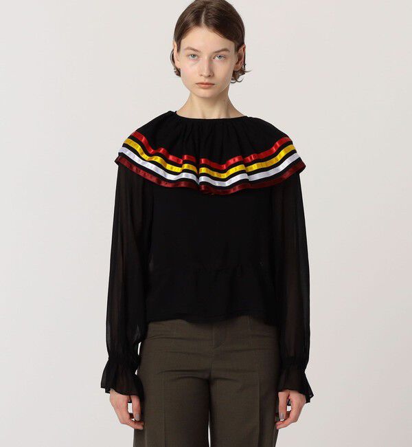 TOMORROWLAND BUYING WEAR「BODE シルク ラッフルカラーブラウス」|シャツ・ブラウス|