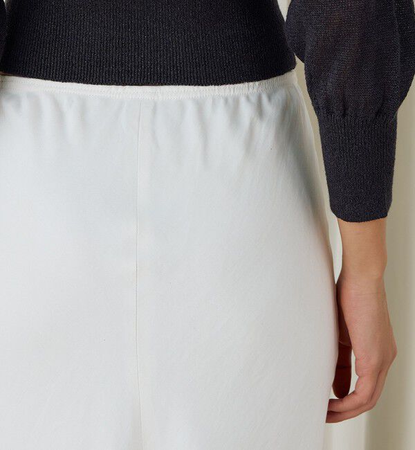 DES PRES「ソフトサテン エラスティックストレート スカート」|スカート|