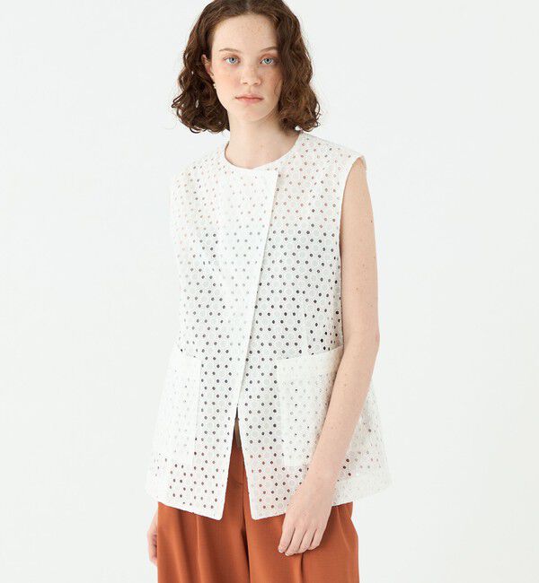 Ballsey「サークルエンブロイダリー ミドルジレ」|ベスト・ジレ|