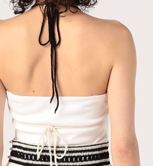 DES PRES「コットンシルクローンレースコンビ ホルターネックワンピース」|ワンピース|