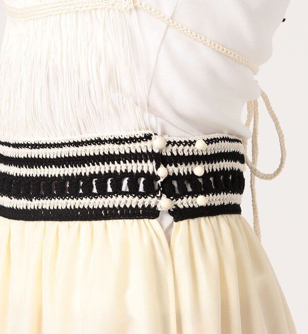 DES PRES「コットンシルクローンレースコンビ ホルターネックワンピース」|ワンピース|