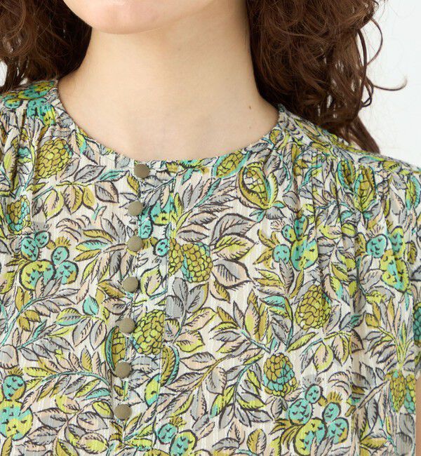 SOULEIADO「ポリエステルプリント スリーブレスブラウス」|シャツ・ブラウス|