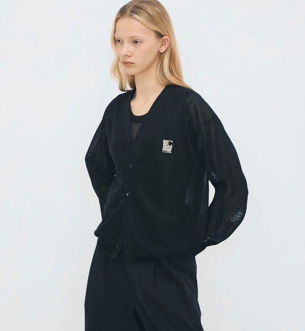 CABaN「シアーナイロン Vネックカーディガン」|ニット・セーター|