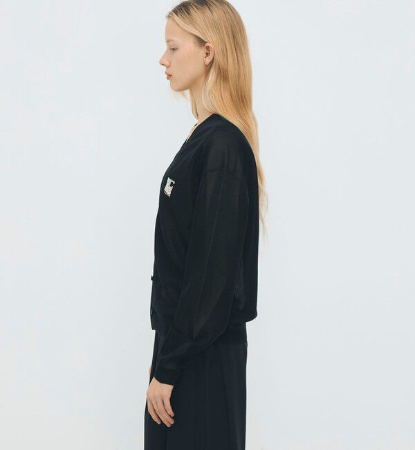 CABaN「シアーナイロン Vネックカーディガン」|ニット・セーター|