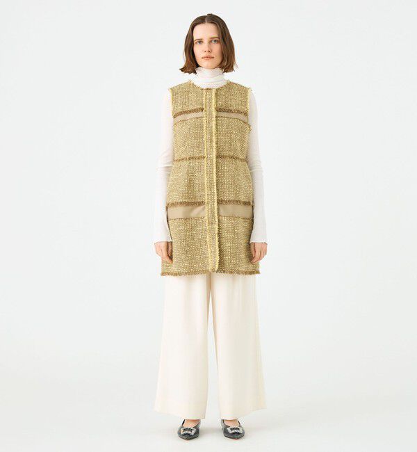 Ballsey「ブロッキングツイード ミドルジレ」|ベスト・ジレ|