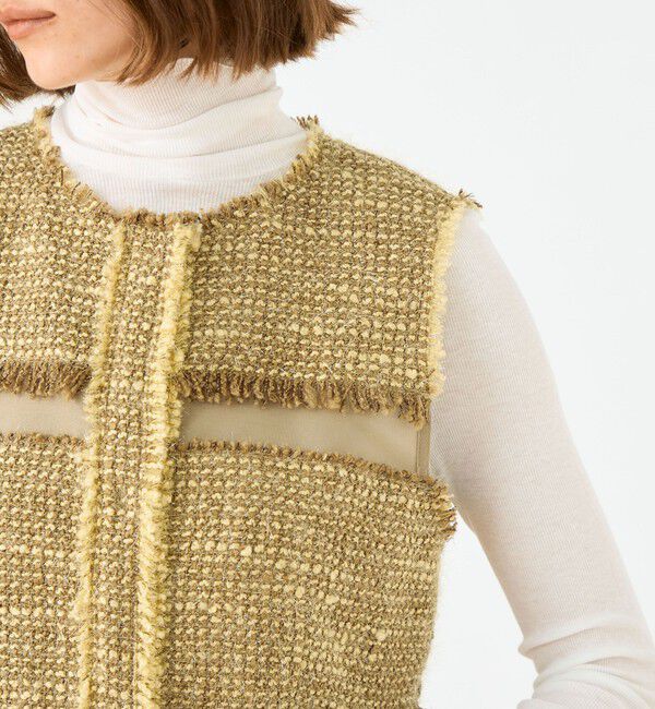 Ballsey「ブロッキングツイード ミドルジレ」|ベスト・ジレ|