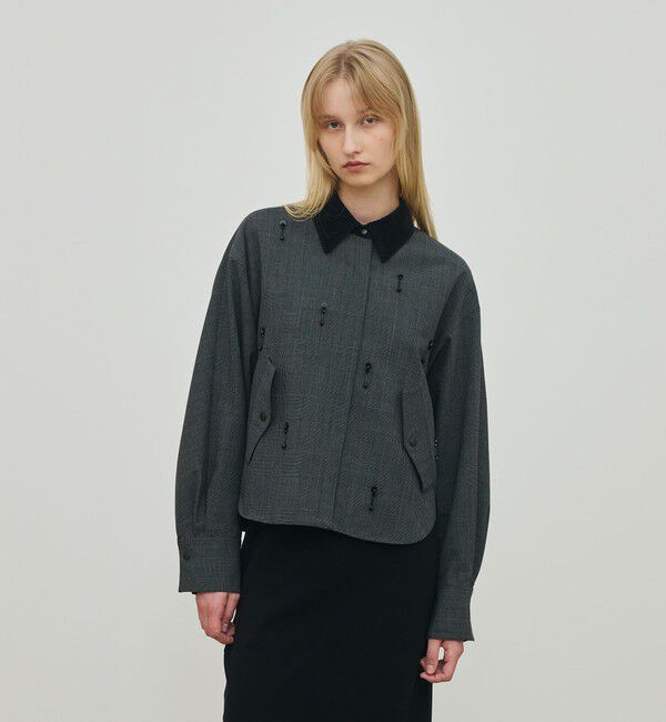 DES PRES「ソフトウールオックスフォード ショートシャツブルゾン」|ブルゾン・スタジャン|