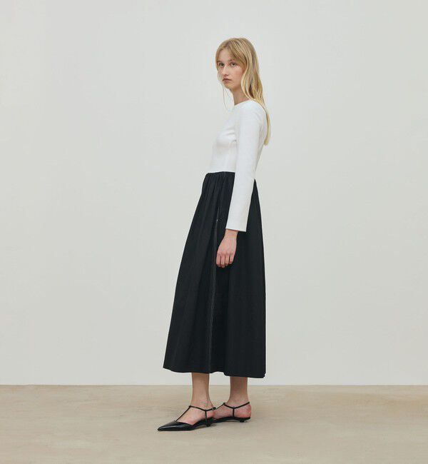 DES PRES「コットンタイプライター コンビコクーンワンピース」|ワンピース|