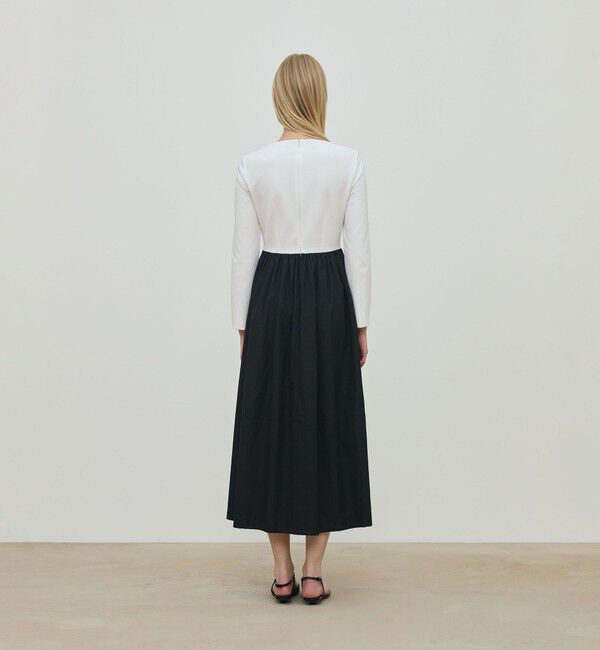 DES PRES「コットンタイプライター コンビコクーンワンピース」|ワンピース|