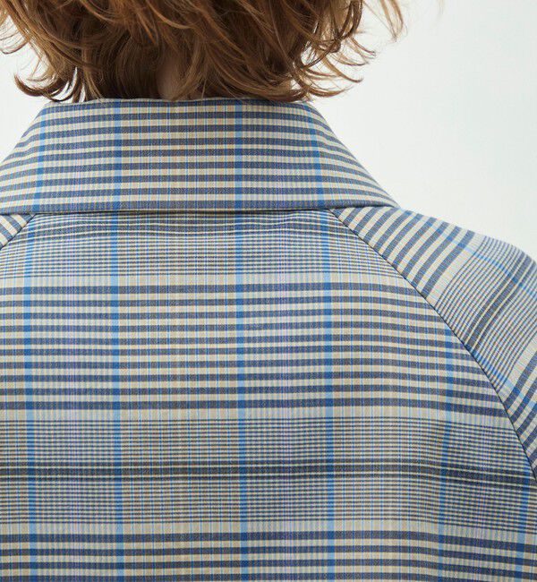 MACPHEE「トゥーサイドチェック ステンカラーショートコート」|ステンカラーコート|