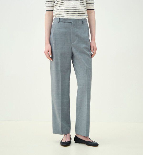 MACPHEE「ストレッチトロピカル ストレートパンツ」|スラックス|