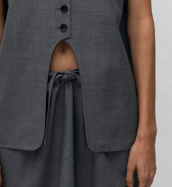 BACCA「ウールトロピカル ラウンドネックベスト」|ベスト・ジレ|