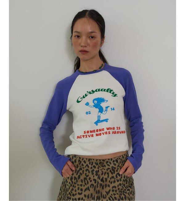 JOINT WORKS「OURSAALTY / アワーソルティ Saaalty girl raglan T-shirts」|Tシャツ・カットソー|ブルー A