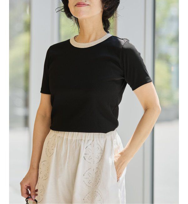 IENA LA BOUCLE「《追加》IENA LA BOUCLE ライトリブハーフスリーブプルオーバー2」|Tシャツ・カットソー|