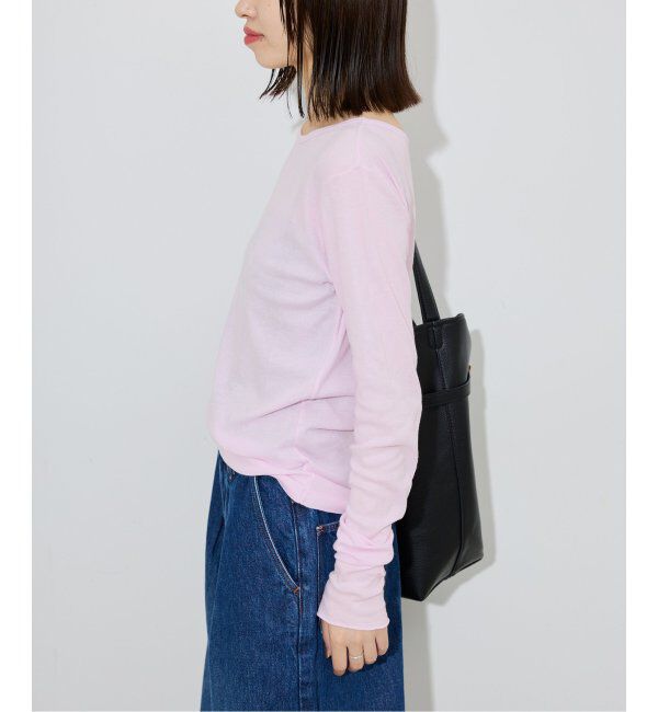 SLOBE IENA「《追加6/一部カラーWEB・店舗限定》miller  SLOBE別注 SHEER RIB クルーネック」|Tシャツ・カットソー|