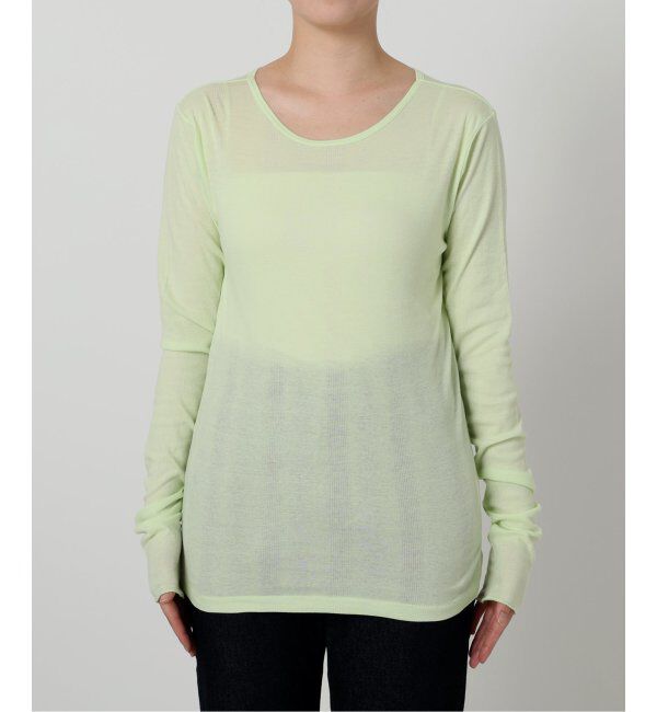 SLOBE IENA「《追加6/一部カラーWEB・店舗限定》miller  SLOBE別注 SHEER RIB クルーネック」|Tシャツ・カットソー|