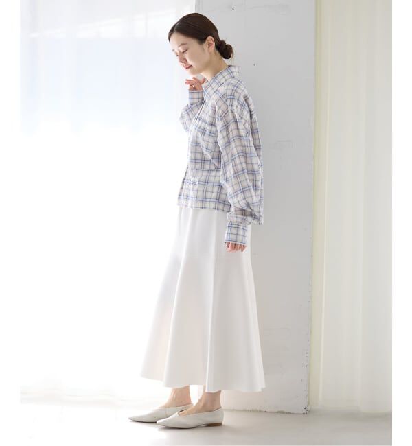 IENA「ファインコットンスムーススカート」|スカート|