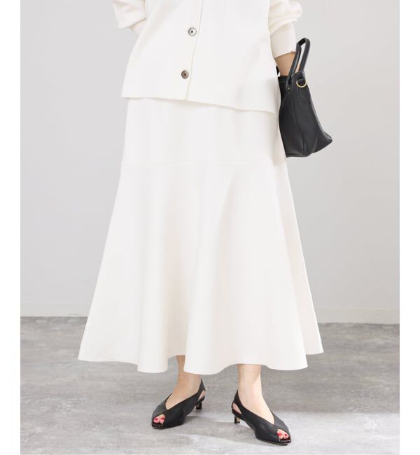 IENA「ファインコットンスムーススカート」|スカート|ホワイト