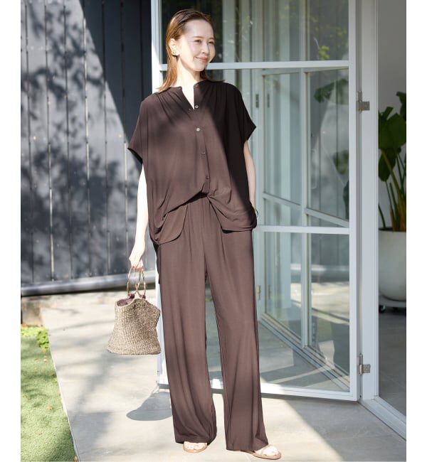 SLOBE IENA「《2枚セット/予約》カットジョーゼットセットアップ」|Tシャツ・カットソー|