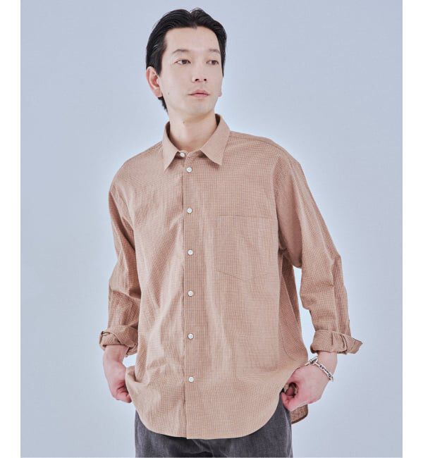 EDIFICE「コットンリネン ギンガム レギュラー シャツ」|シャツ・ブラウス|