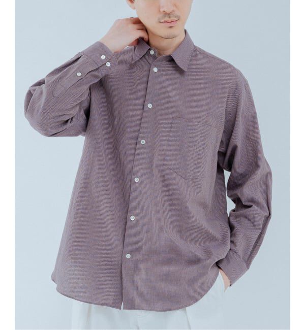 EDIFICE「コットンリネン ギンガム レギュラー シャツ」|シャツ・ブラウス|