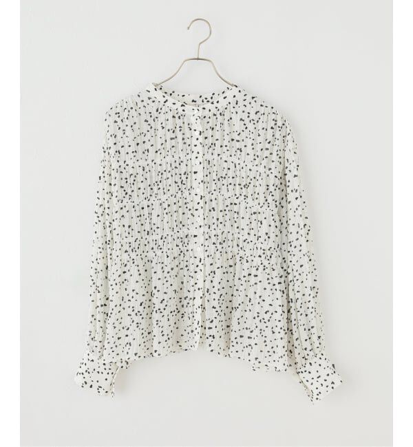 JOURNAL STANDARD「シャーリング2WAY無地ドットブラウス」|シャツ・ブラウス|ホワイト A