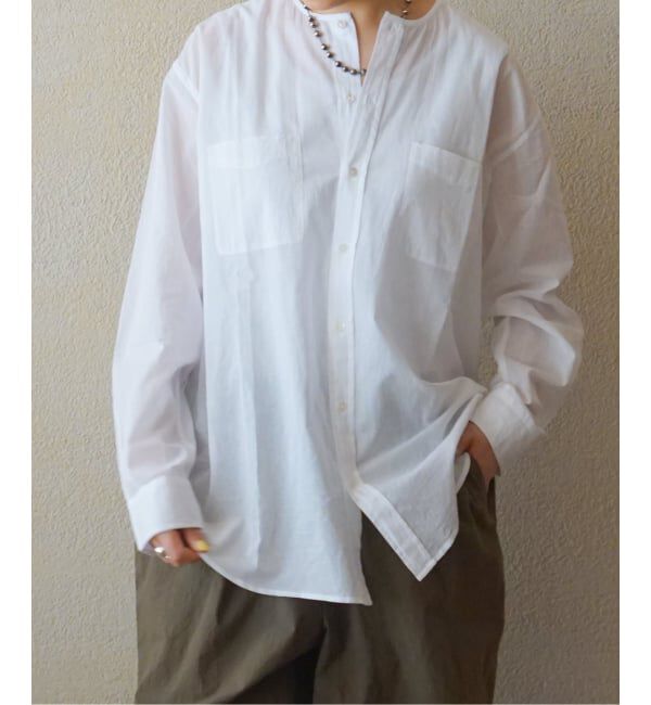 journal standard luxe「【VAS-Y LENTEMENT】CREW-NECK OVERSIZED SHIRT」|シャツ・ブラウス|ホワイト