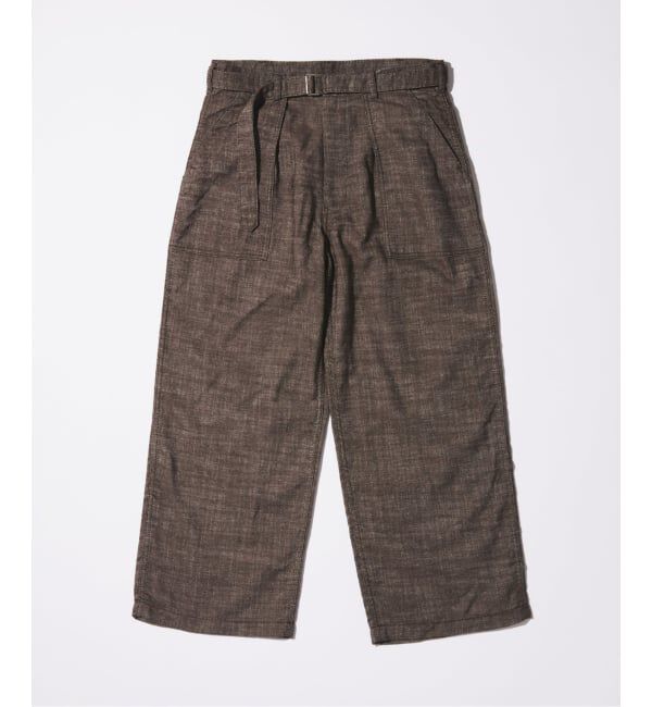 JOURNAL STANDARD「《予約》リネン ライク デニム ベルテッド パンツ」|スラックス|ブラウン