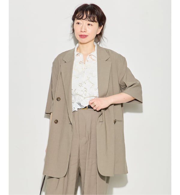 journal standard L'essage「《予約》バイオリネン オーバーサイズジャケット」|テーラードジャケット|