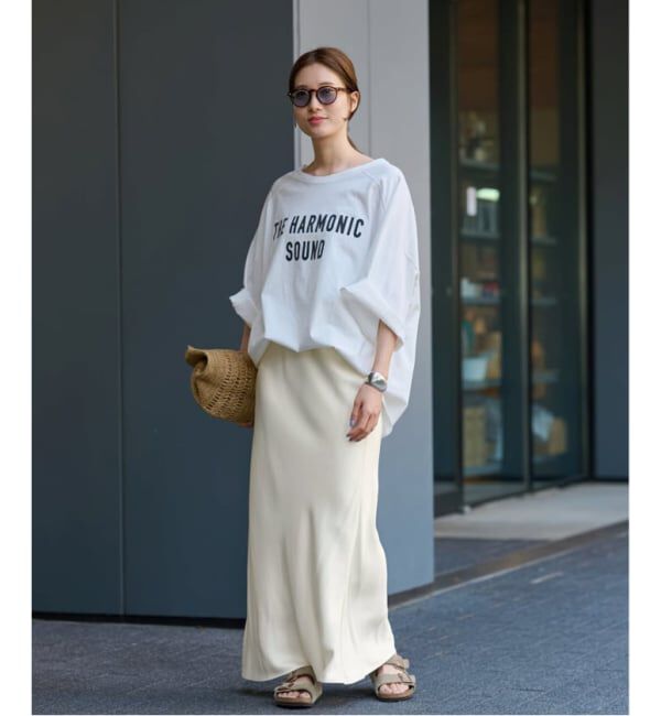 FRAMeWORK「≪追加≫シルキーキュプラバイアススカート」|スカート|