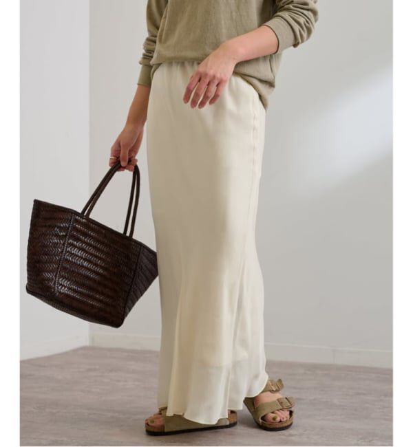 FRAMeWORK「≪追加≫シルキーキュプラバイアススカート」|スカート|