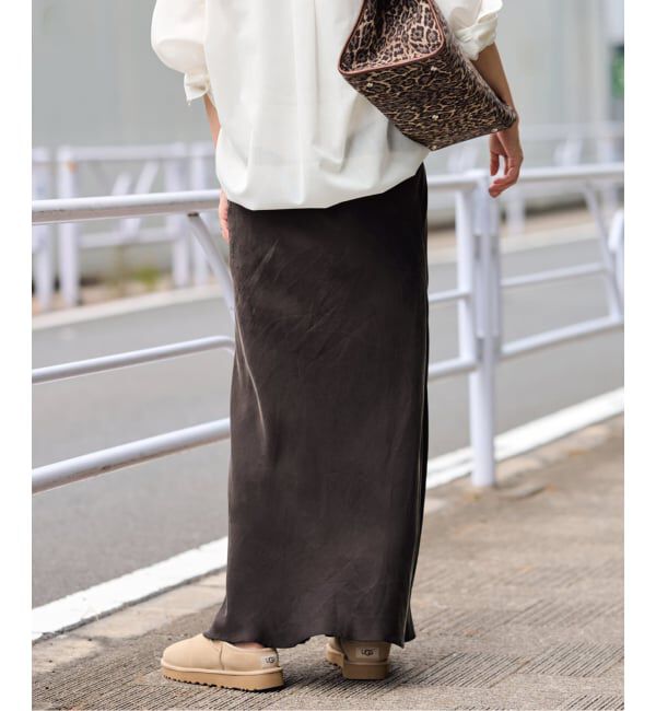 FRAMeWORK「≪追加≫シルキーキュプラバイアススカート」|スカート|