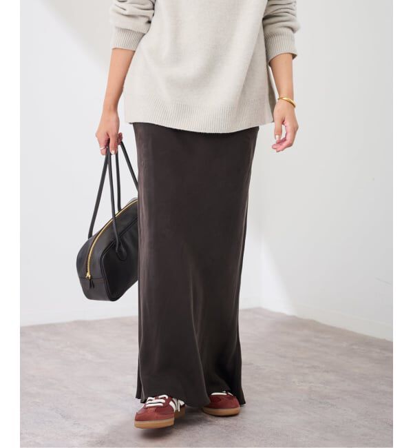 FRAMeWORK「≪追加≫シルキーキュプラバイアススカート」|スカート|