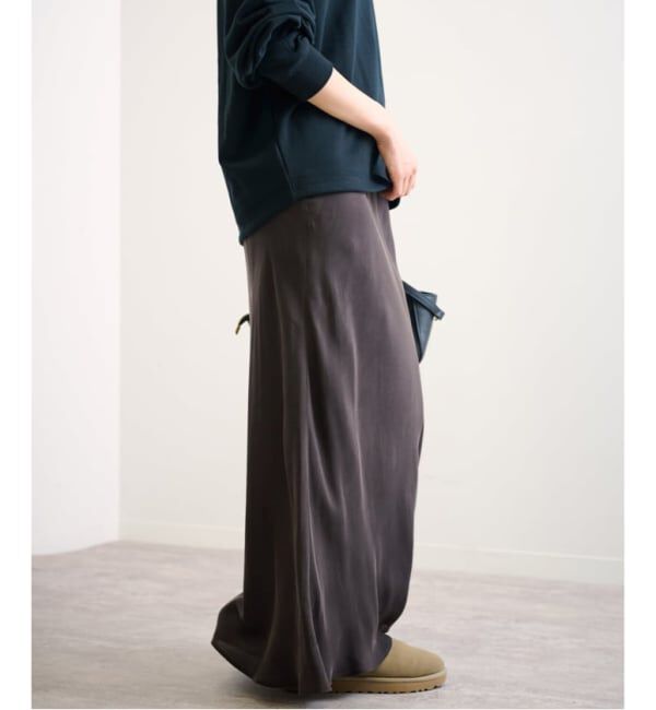 FRAMeWORK「≪追加≫シルキーキュプラバイアススカート」|スカート|
