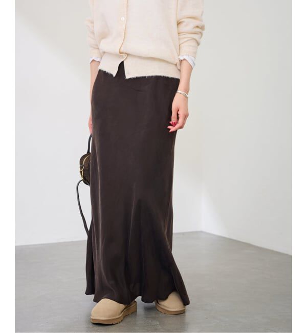 FRAMeWORK「≪追加≫シルキーキュプラバイアススカート」|スカート|