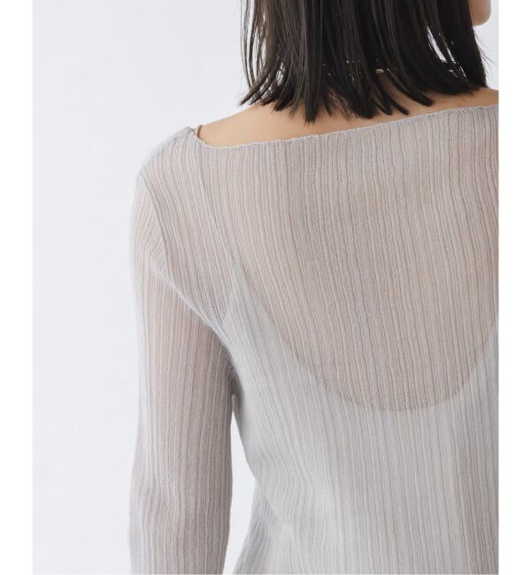 NOBLE「《WEB限定カラー》シアーホリゾンタルリブニット」|ニット・セーター|