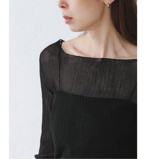 NOBLE「《WEB限定カラー》シアーホリゾンタルリブニット」|ニット・セーター|