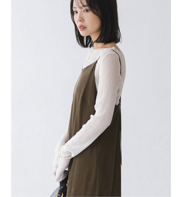 NOBLE「《WEB限定カラー》シアーホリゾンタルリブニット」|ニット・セーター|