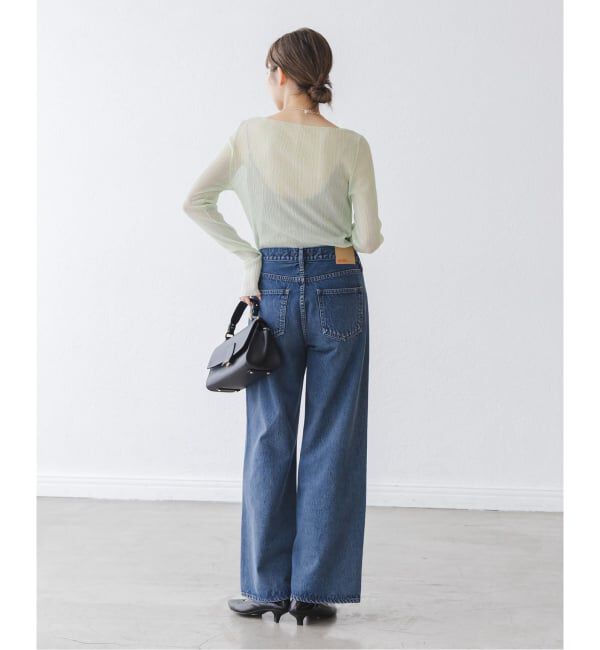 NOBLE「《WEB限定カラー》シアーホリゾンタルリブニット」|ニット・セーター|