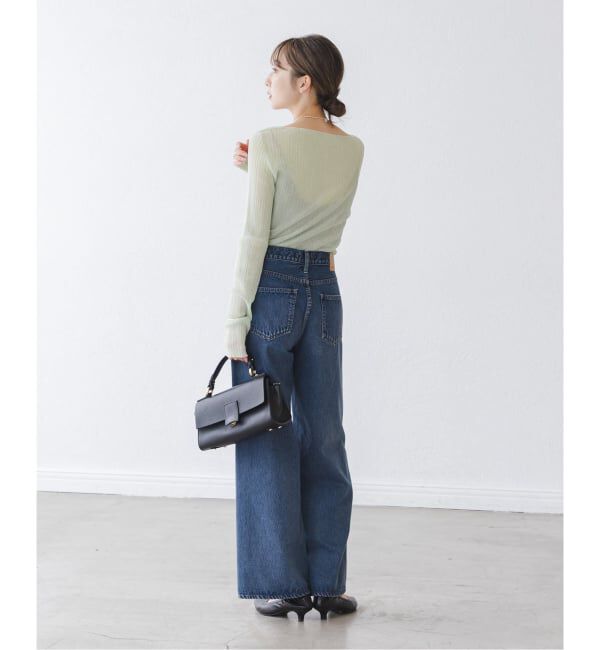 NOBLE「《WEB限定カラー》シアーホリゾンタルリブニット」|ニット・セーター|