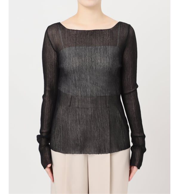 NOBLE「《WEB限定カラー》シアーホリゾンタルリブニット」|ニット・セーター|