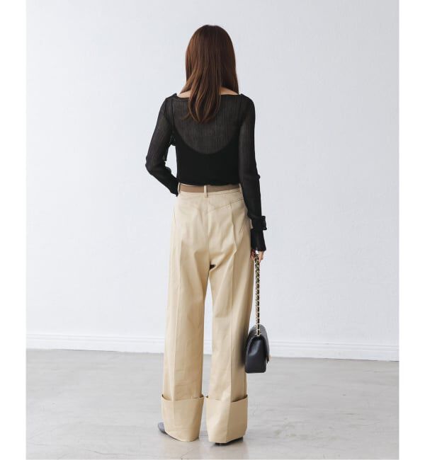 NOBLE「《WEB限定カラー》シアーホリゾンタルリブニット」|ニット・セーター|